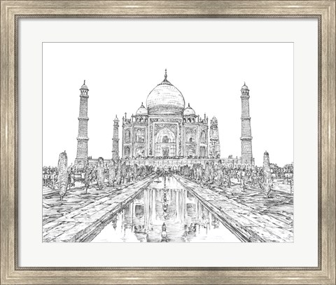 Framed India in Black &amp; White II Print