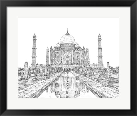 Framed India in Black &amp; White II Print