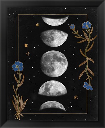 Framed Night Moon II Print