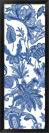 Framed Indigo Chintz V Print