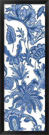 Framed Indigo Chintz V Print