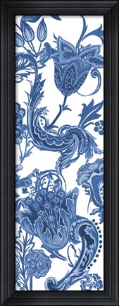 Framed Indigo Chintz VI Print