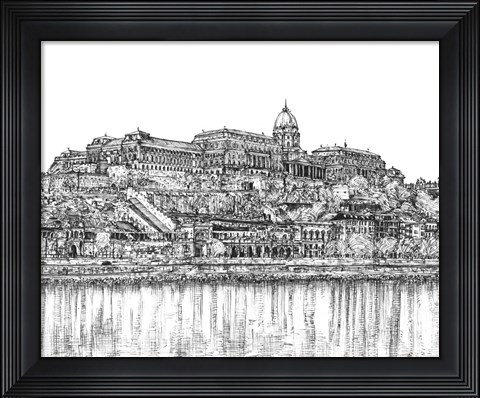 Framed European Vacation in B&amp;W III Print