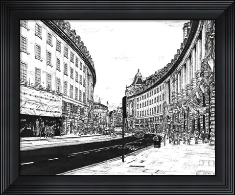 Framed European Vacation in B&amp;W IV Print