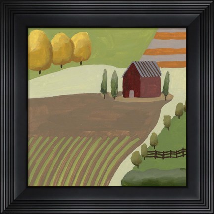Framed Hill Village I Print