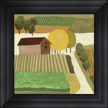 Framed Hill Village II Print