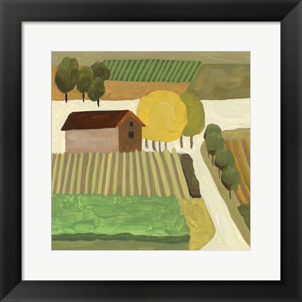 Framed Hill Village II Print