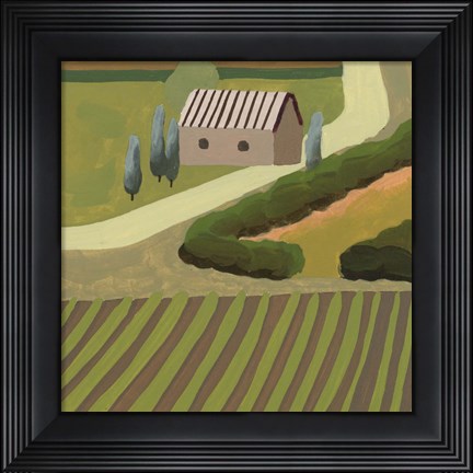 Framed Hill Village III Print