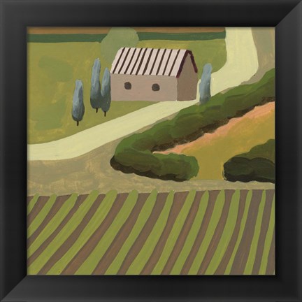 Framed Hill Village III Print