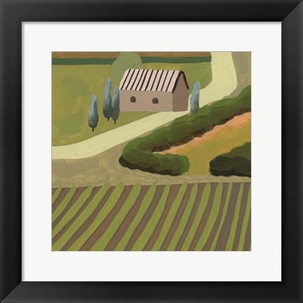 Framed Hill Village III Print