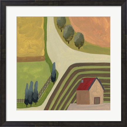 Framed Hill Village IV Print