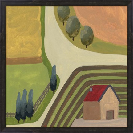 Framed Hill Village IV Print