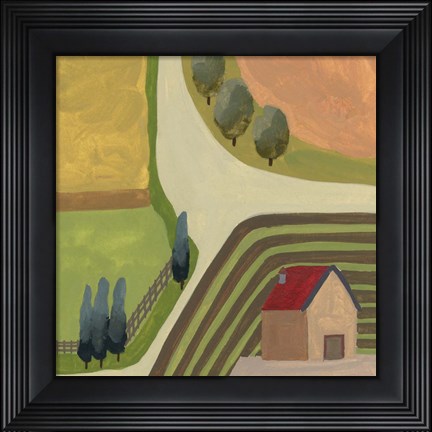 Framed Hill Village IV Print