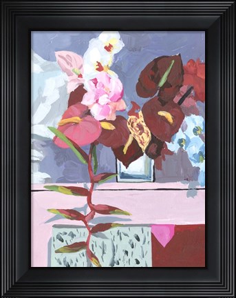 Framed Flame Bouquet I Print
