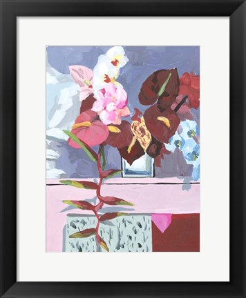 Framed Flame Bouquet I Print