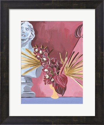 Framed Flame Bouquet II Print