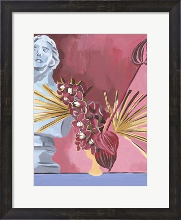 Framed Flame Bouquet II Print