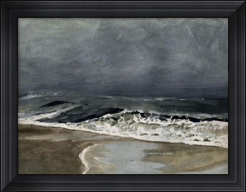 Framed Moody Sea I Print