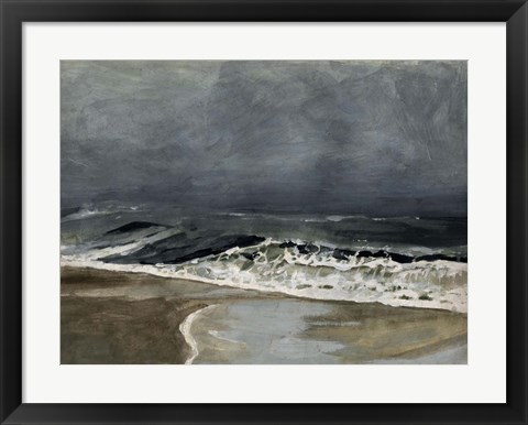 Framed Moody Sea I Print