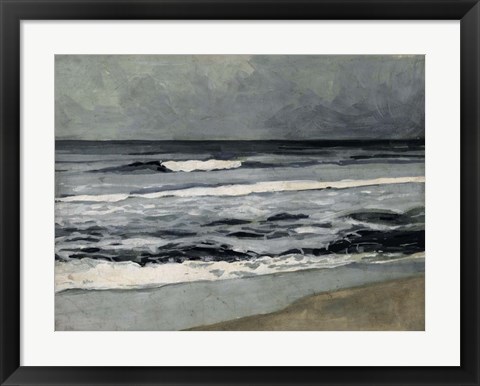 Framed Moody Sea II Print