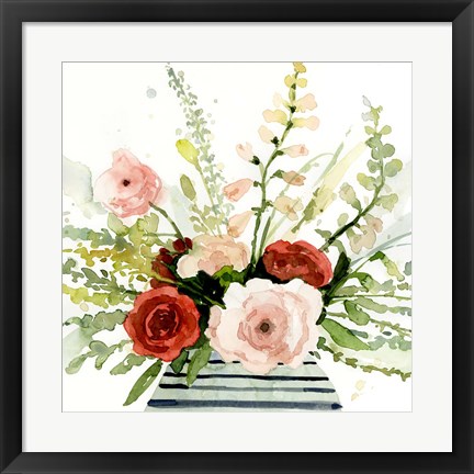 Framed Splashy Bouquet I Print