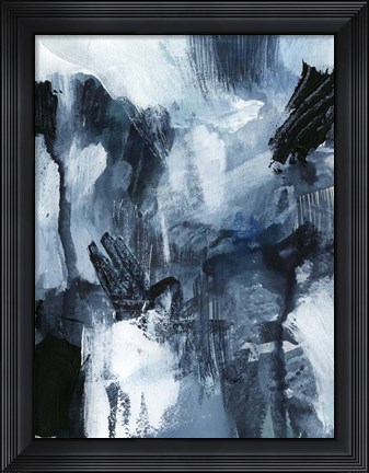 Framed Composition in Blue I Print