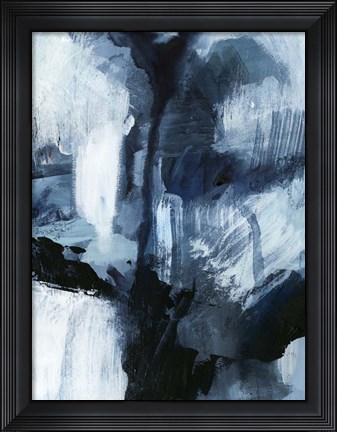 Framed Composition in Blue IV Print