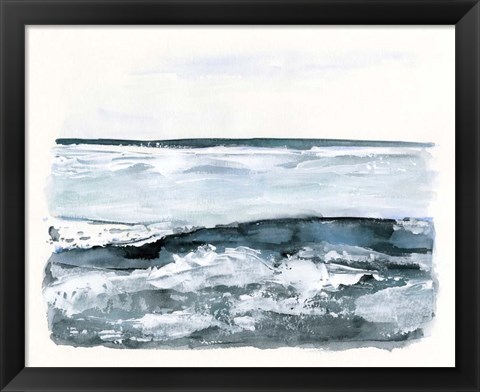 Framed Choppy Surf I Print