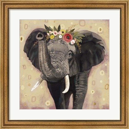 Framed Klimt Elephant II Print