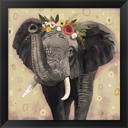 Framed Klimt Elephant II Print