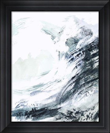 Framed Blue Crest I Print