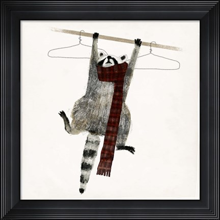 Framed Rascally Raccoon I Print