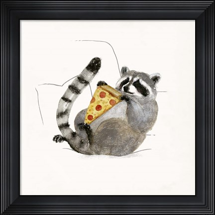 Framed Rascally Raccoon II Print