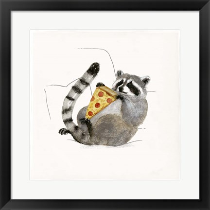 Framed Rascally Raccoon II Print
