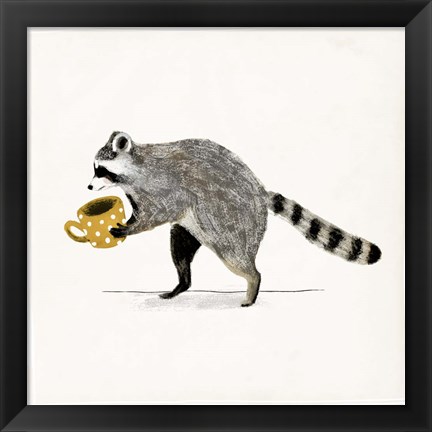 Framed Rascally Raccoon III Print