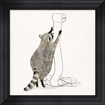 Framed Rascally Raccoon IV Print