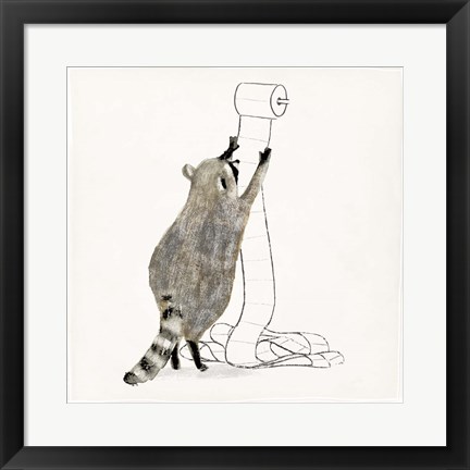 Framed Rascally Raccoon IV Print