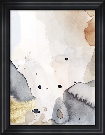 Framed Indigo Blush and Gold II Print