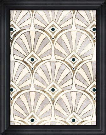 Framed Deco Patterning I Print