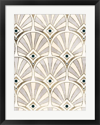 Framed Deco Patterning I Print