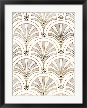 Framed Deco Patterning II Print