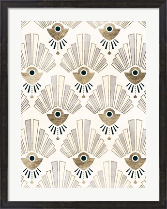 Framed Deco Patterning III Print