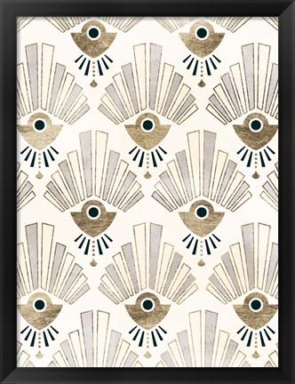 Framed Deco Patterning III Print