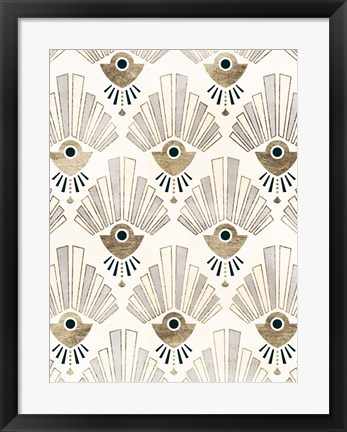 Framed Deco Patterning III Print