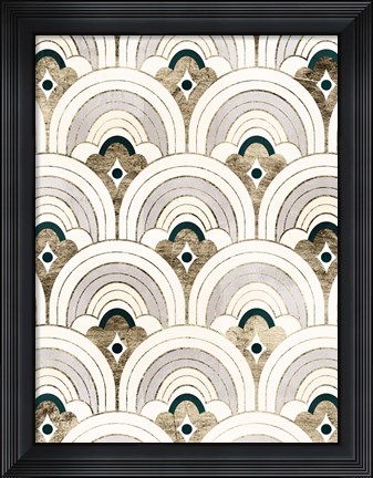 Framed Deco Patterning IV Print