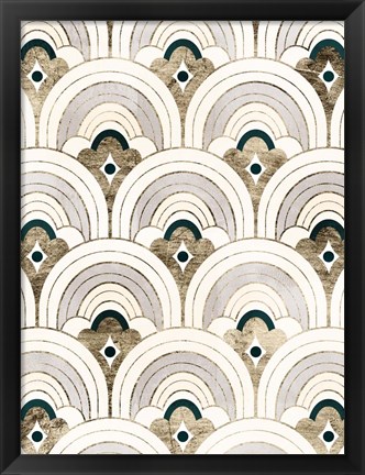 Framed Deco Patterning IV Print