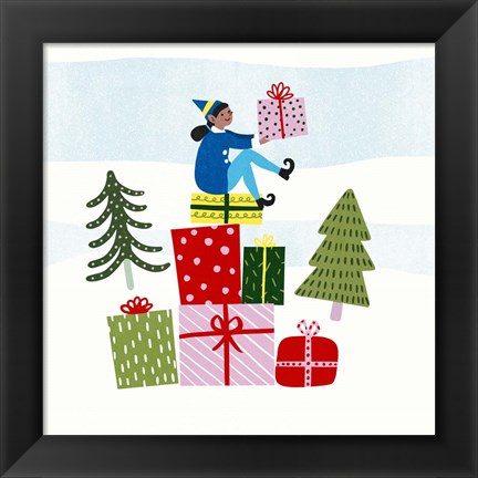 Framed Santa&#39;s Little Helpers I Print