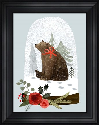 Framed Snow Globe Village IV Print