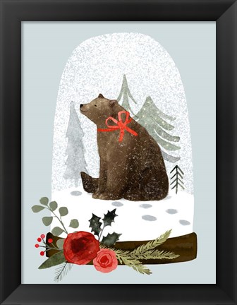 Framed Snow Globe Village IV Print