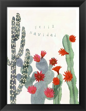 Framed Desert Christmas Cactus II Print